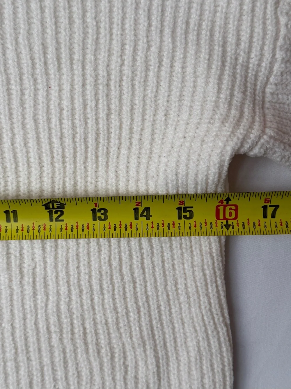 Cat & Jack Girls L 10/12 Cream Ribbed Knit Pullover Sweater